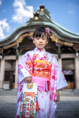 Fototapeta premium 七五三の女の子