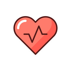 Health and wellness app RGB color icon. Fitness information under control. Recording and analyzing daily activities. Maintaining diet. Tracking physical exercises. Isolated vector illustration