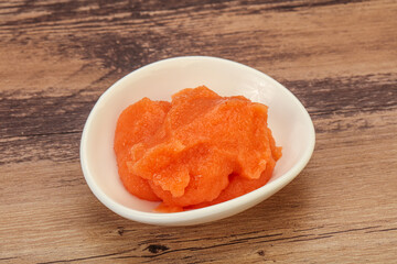 Cod fish roe in the bowl