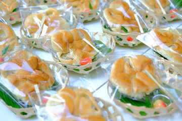 bread and Thai dessert arranging for coffee break