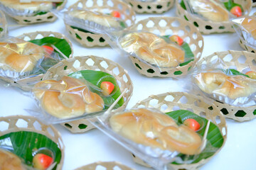 bread and Thai dessert arranging for coffee break