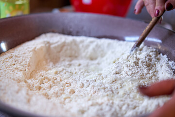 Making cake dough