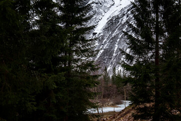 stunningly beautiful winter view of the Norwegian nature