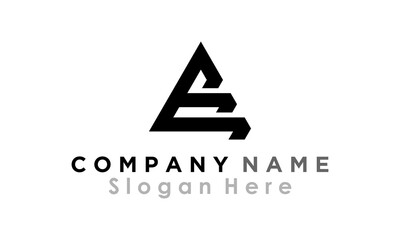 triangle E logo letter icon