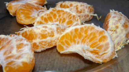 Peeled Tangerine ready to eat