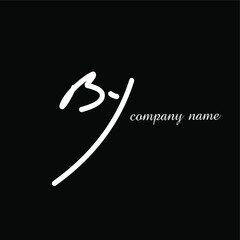 BY initial handwriting monogram name