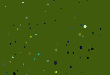 Light Blue, Yellow vector layout with circle shapes.