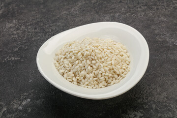 Raw arborio rice for Risotto