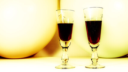 two glasses of champagne