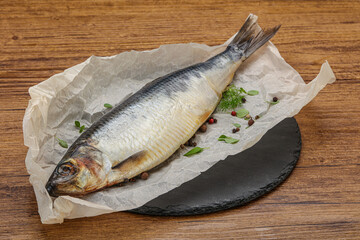 Salted Herring fish with pepper