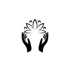 Lotus flower icon isolated on white background