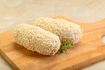 Raw chicken cutlet for roast