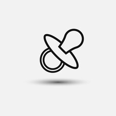 Nipple icon. Thin line flat vector related icon for web and mobile applications. It can be used as - logo, pictogram, icon, infographic element. Vector Illustration.