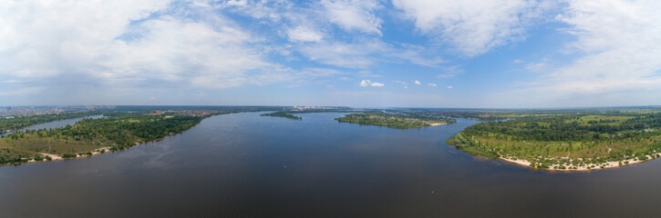 Panorama of the Dnieper River in Kiev..