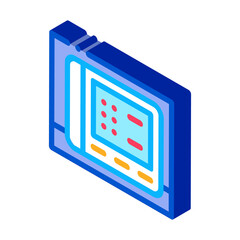 cardio electronic device icon vector. isometric cardio electronic device sign. color isolated symbol illustration