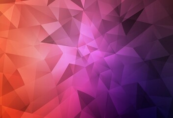 Light Pink, Red vector low poly layout.