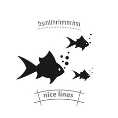 fish isolated vector icon. animal design element