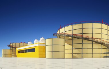 The plant at sunset.