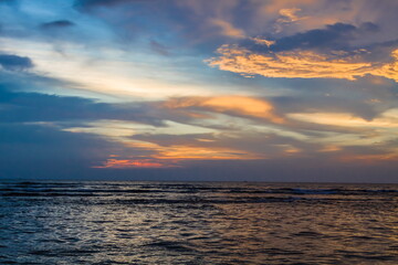 Sunset on the Indian ocean Sri Lanka Hikkaduwa