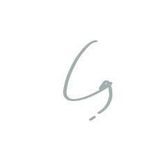 LG initial handwriting monogram