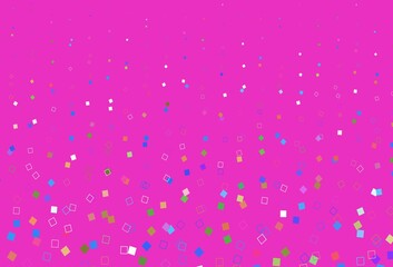 Obraz premium Light Multicolor, Rainbow vector template with square style.