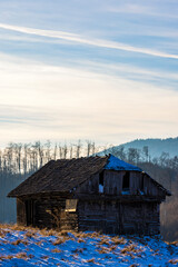 Old wooden house on the mountain