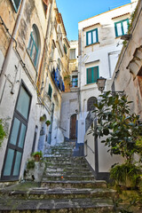 A characteristic alley in Atrani, a Mediterranean village on the Amalfi coast, Italy.