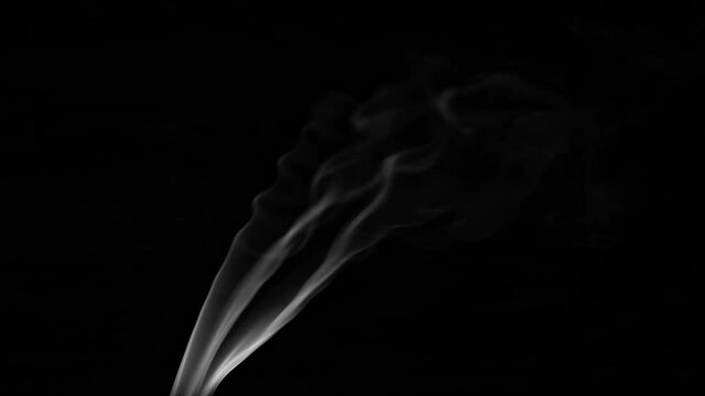 Smoke spiralling off an incense stick