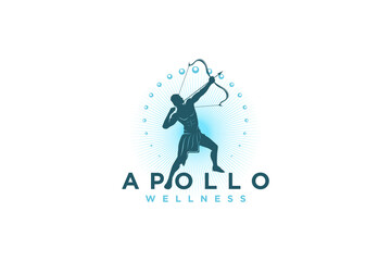 Apollo logo design wellness greek modern silhouette logo design.