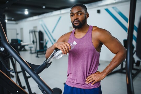 African American Man In The Gym