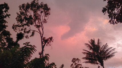 sunset in the mountains