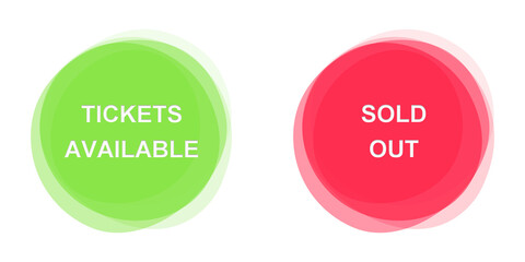 Tickets verfügs und Ausverkauft - Buttons grün und rot