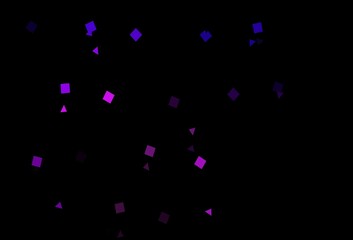Dark Pink, Blue vector backdrop with lines, circles, rhombus.