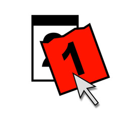 Online Kalender mit Mauspfeil zeigt Termine