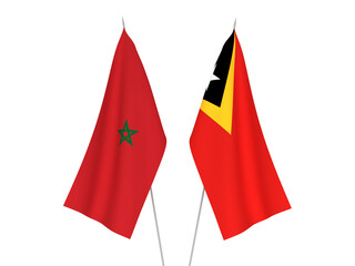 Morocco and East Timor flags