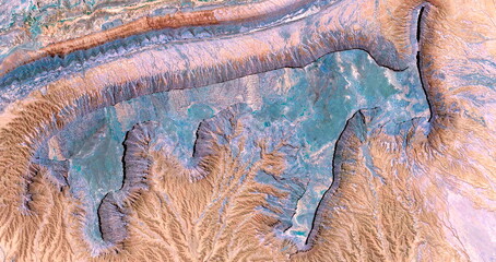 Antelope Canyon, United States, photograph of relief drawings in  fields in the U.S.A. from the...