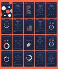 Modern infographic vector elements for business brochures. Use in website, corporate brochure, advertising and marketing..