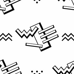 Seamless pattern background. Black and white color
