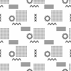 Seamless pattern background. Black and white color