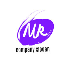 MR handwritten logo for identity