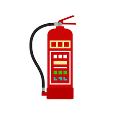 red fire extinguisher icon on white background