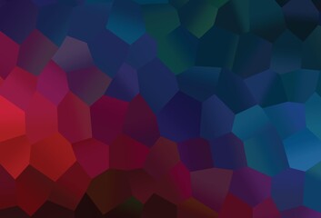 Obraz premium Dark Blue, Red vector cover with set of hexagons.