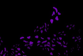 Dark Purple vector texture with random forms.