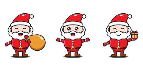 set style expressions of Santa Claus collection