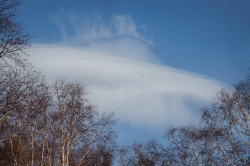 Beautiful cloud in the blue sky.