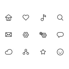 Vector simple icon set