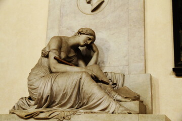 santa croce interior statues , Florence