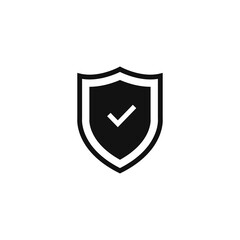 shield flat icon vector illustration