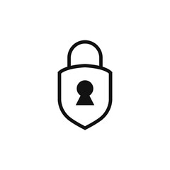 shield flat icon vector illustration