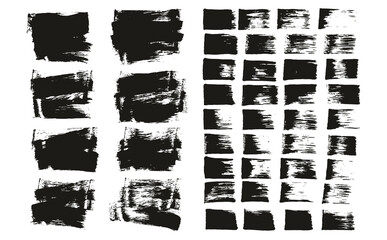 Flat Sponge Thin Artist Brush Short Background & Straight Lines Mix High Detail Abstract Vector Background Mix Set 